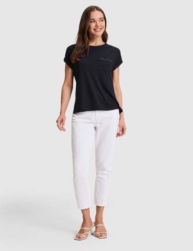Siyah Comfort Fit Basic Tişört