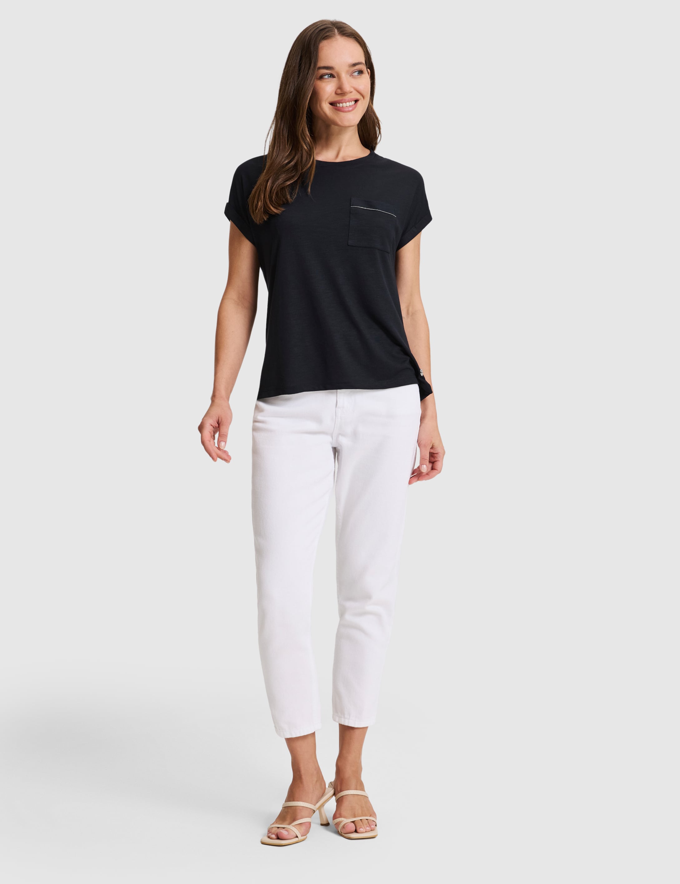 Siyah Comfort Fit Basic Tişört - Image 4
