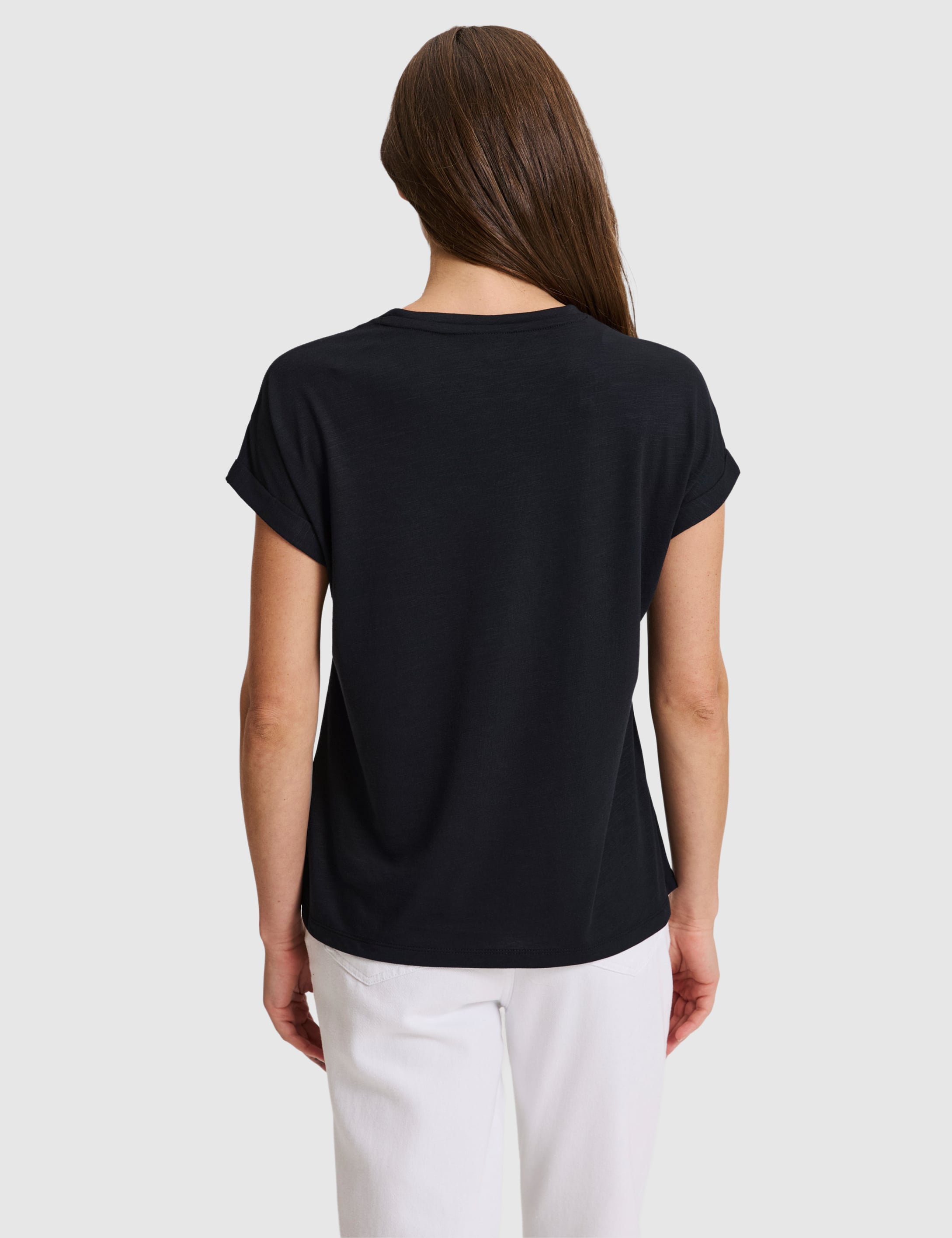 Siyah Comfort Fit Basic Tişört - Image 5