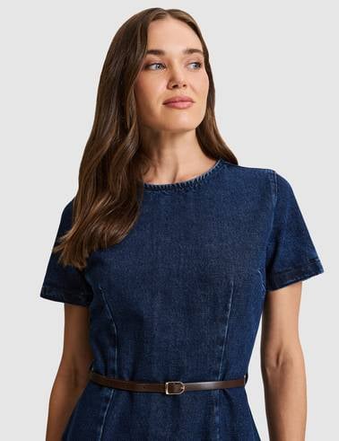 Lacivert Slim Fit Jean Elbise