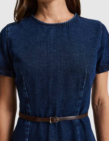 Lacivert Slim Fit Jean Elbise