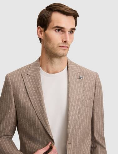 Açık Kahverengi Slim Fit Takım Elbise