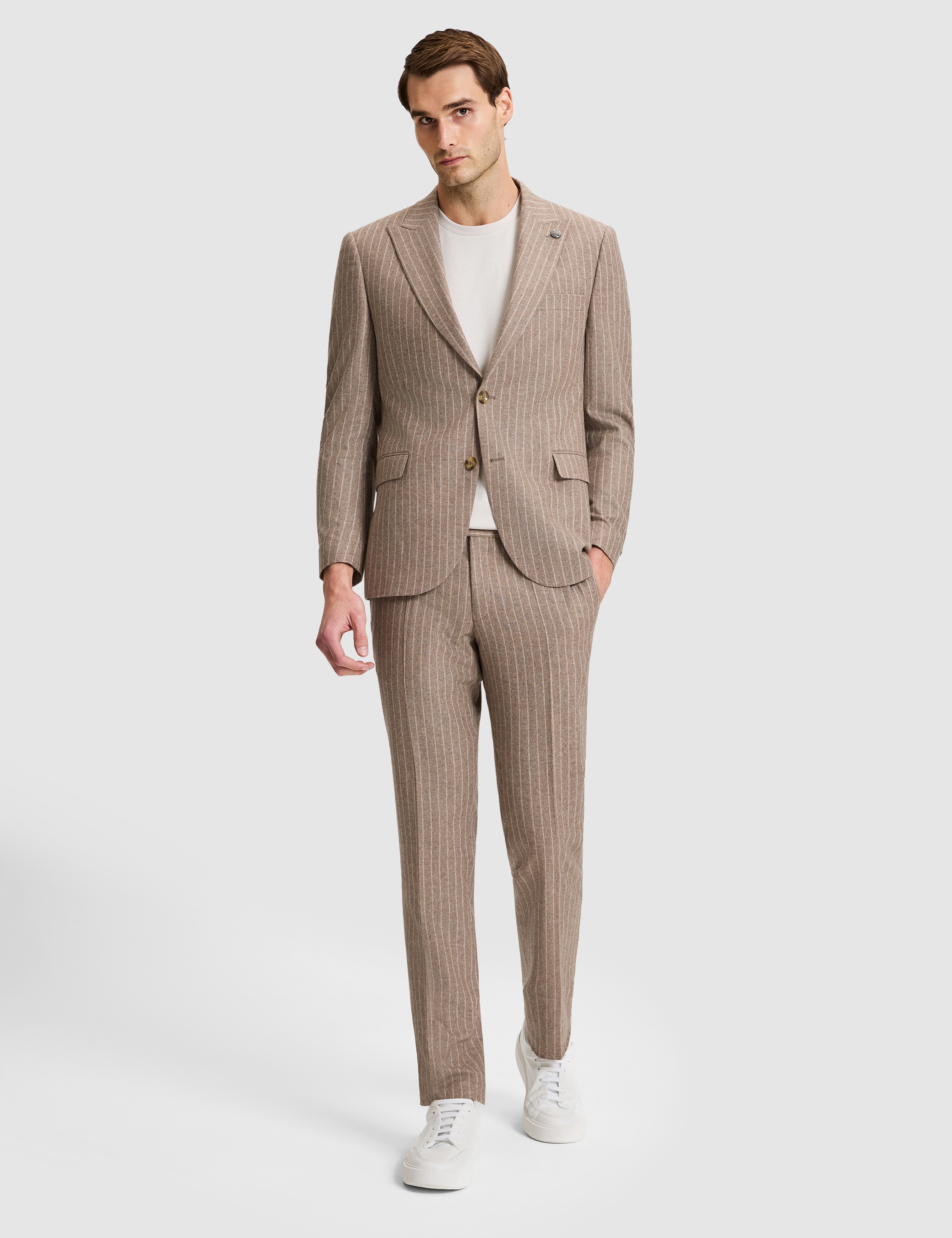Açık Kahverengi Slim Fit Takım Elbise - Image 1