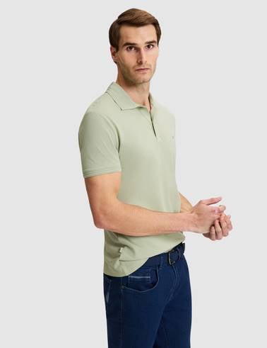 Çağla Slim Fit %100 Pamuk Kıvrılmaz Düğmeli Polo Yaka Basic Tişört