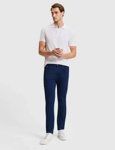 Beyaz Slim Fit %100 Pamuk Kıvrılmaz Düğmeli Polo Yaka Basic Tişört