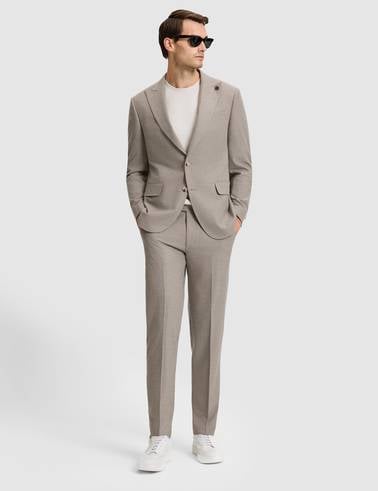 Bej Slim Fit Takım Elbise
