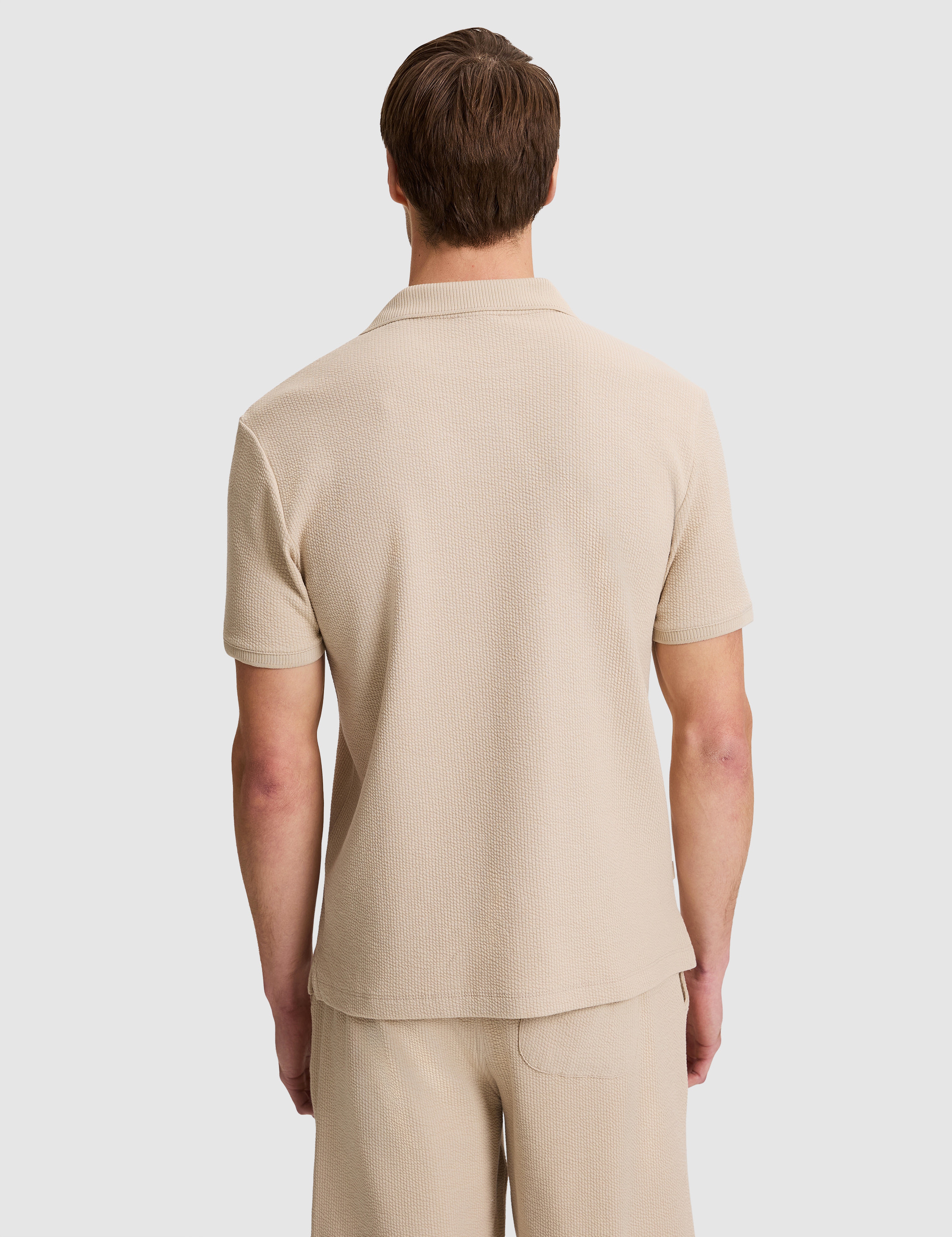 Koyu Bej Regular Fit Polo Yaka Tişört - Image 5
