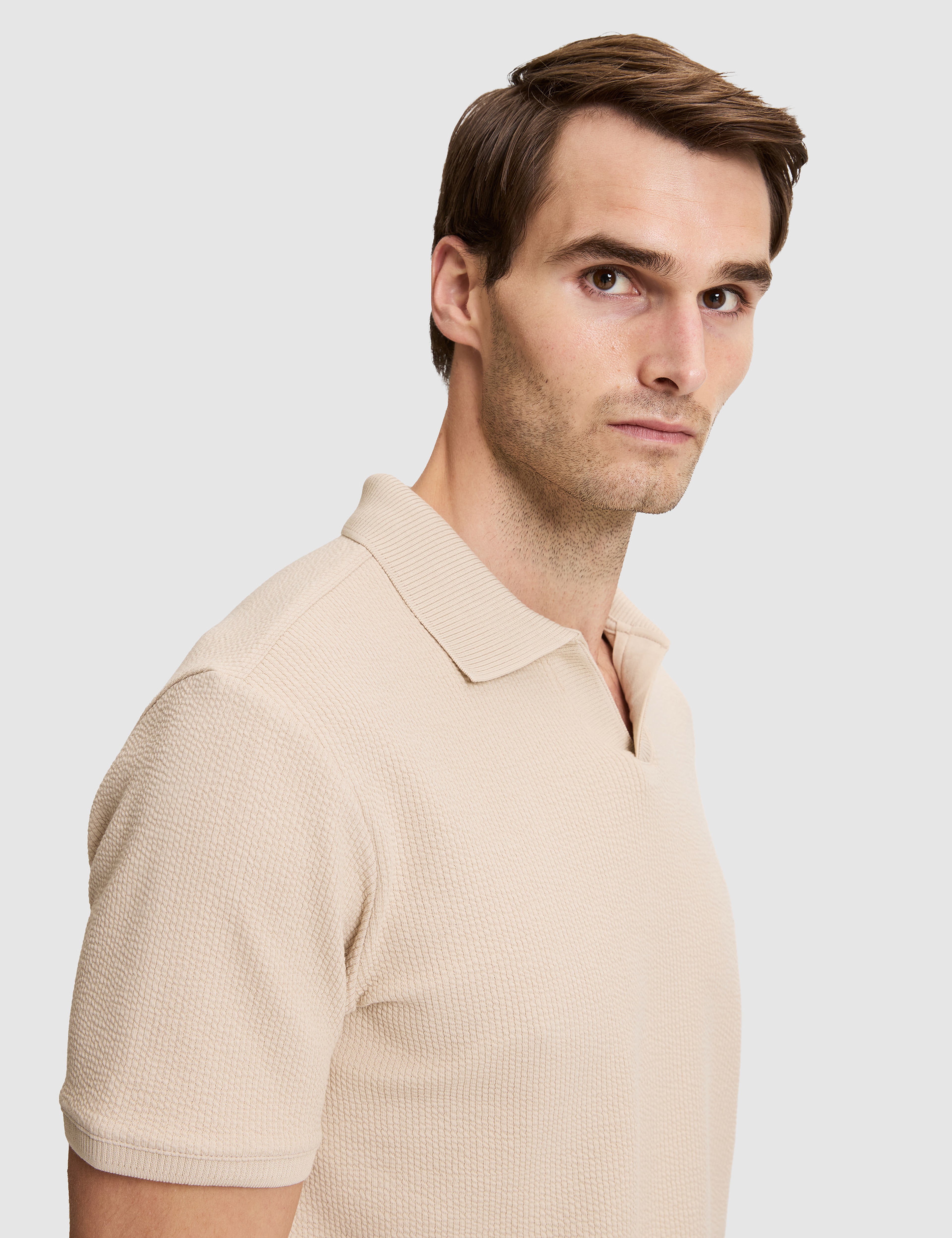 Koyu Bej Regular Fit Polo Yaka Tişört
