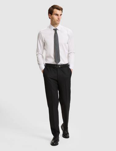Beyaz Slim Fit Uzun Kollu Basic Gömlek