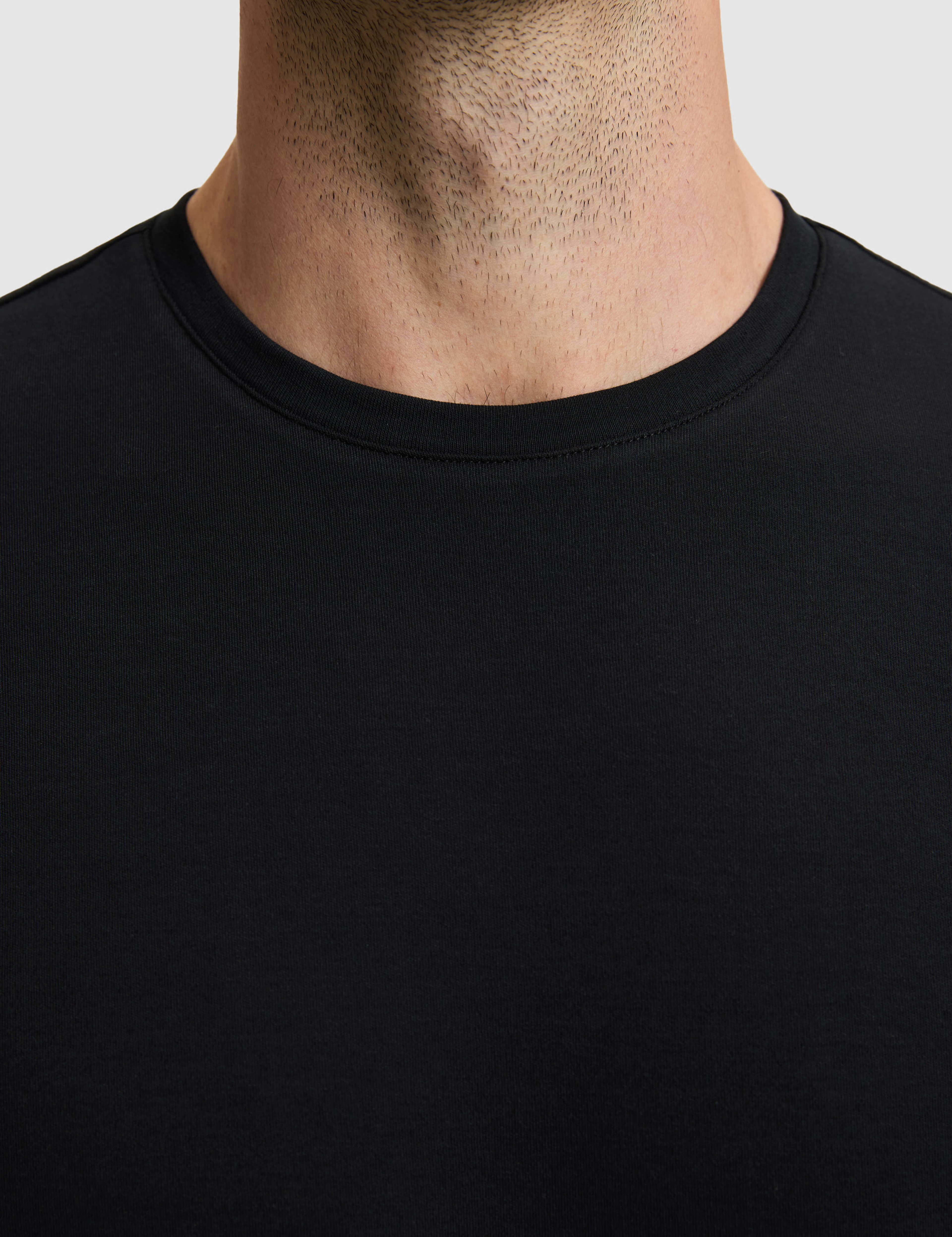 Siyah Regular Fit Basic Tişört - Image 7