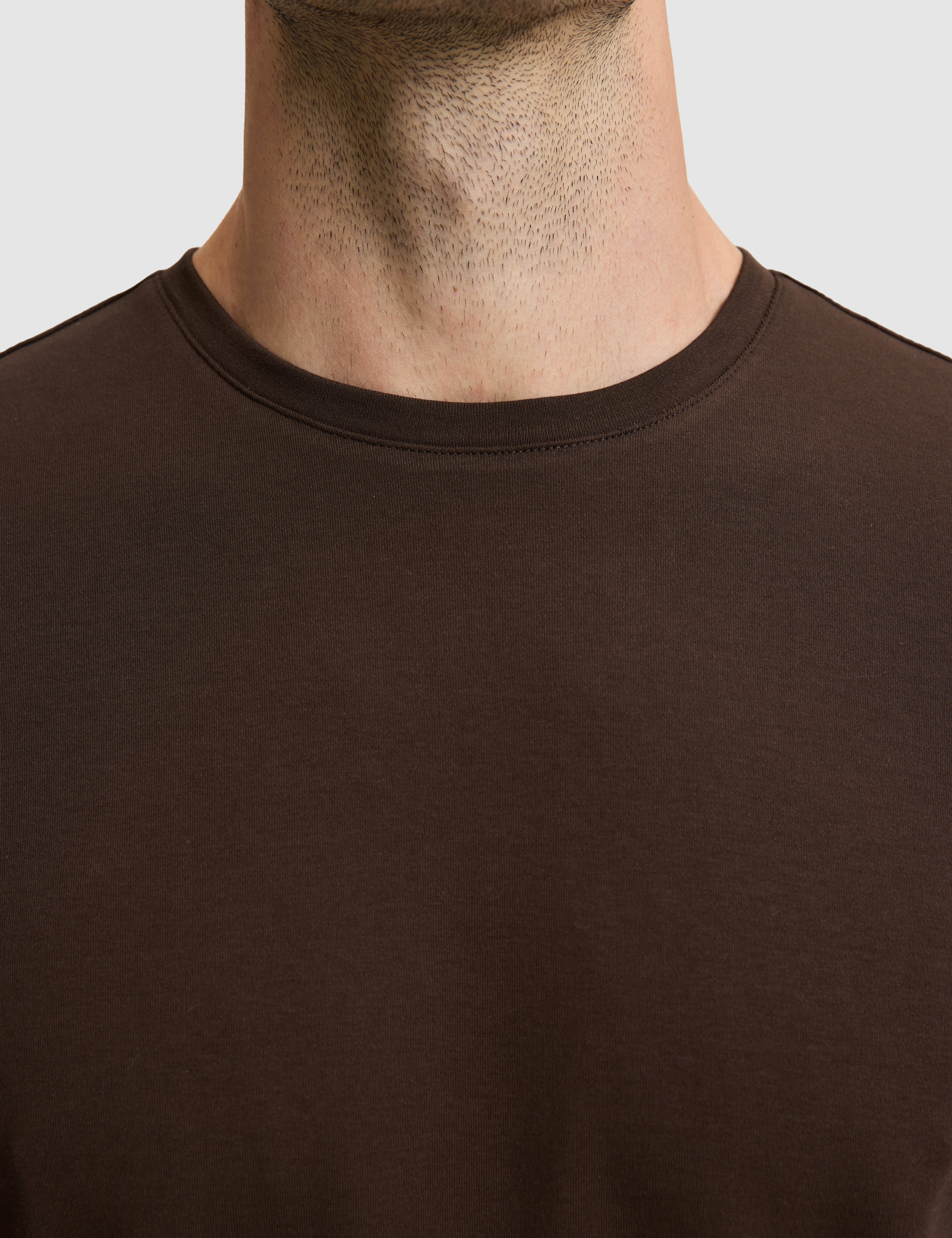 Koyu Kahverengi Regular Fit Basic Tişört