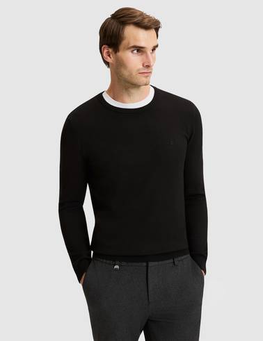 Siyah Slim Fit Basic Kazak
