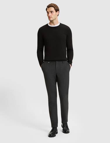 Siyah Slim Fit Basic Kazak