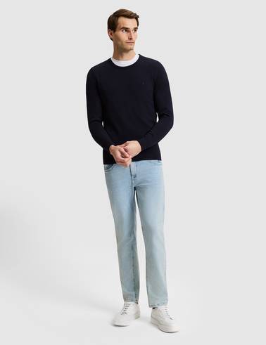 Lacivert Slim Fit Basic Kazak
