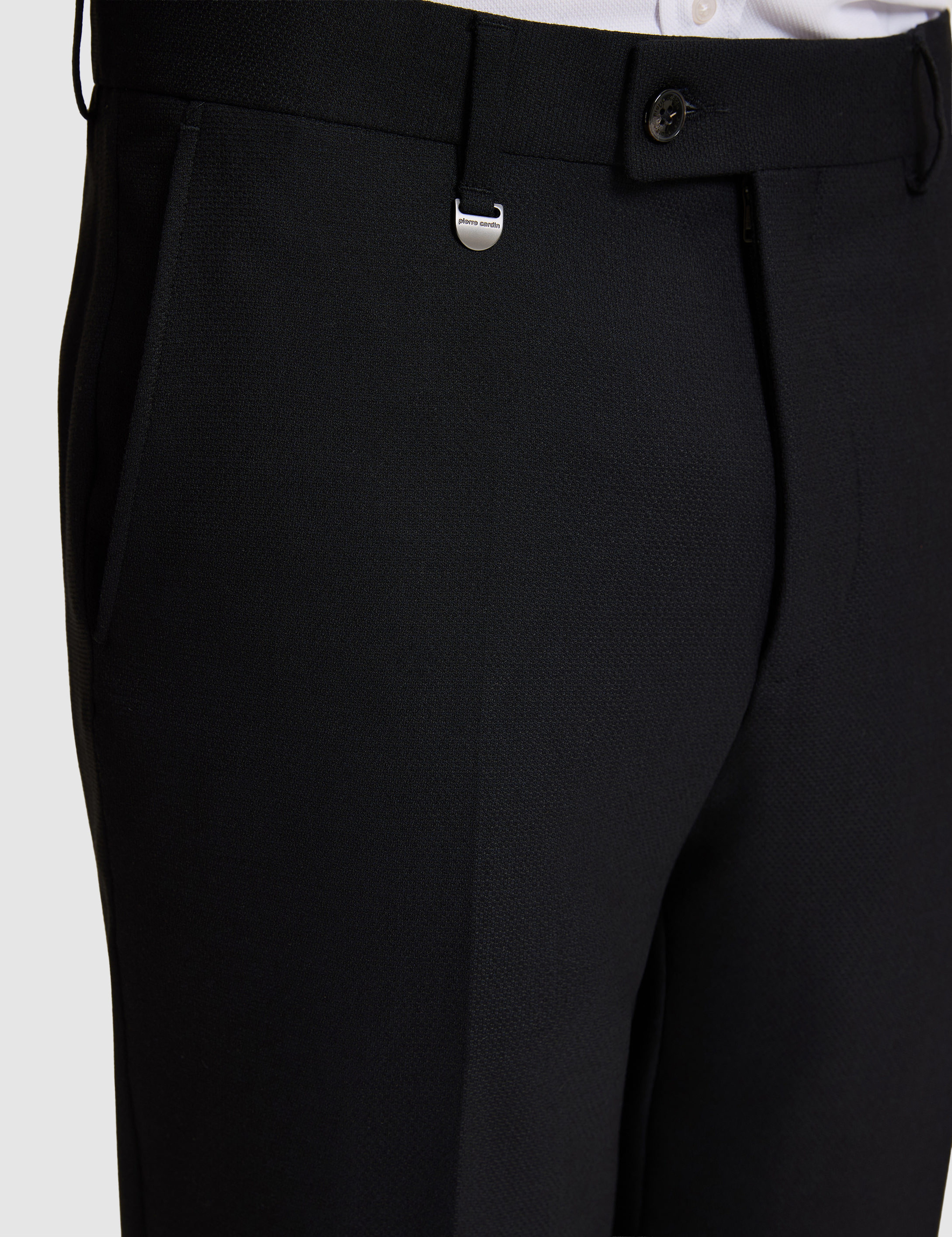 Siyah SLIM TAILORED Kumaş Pantolon - Image 6