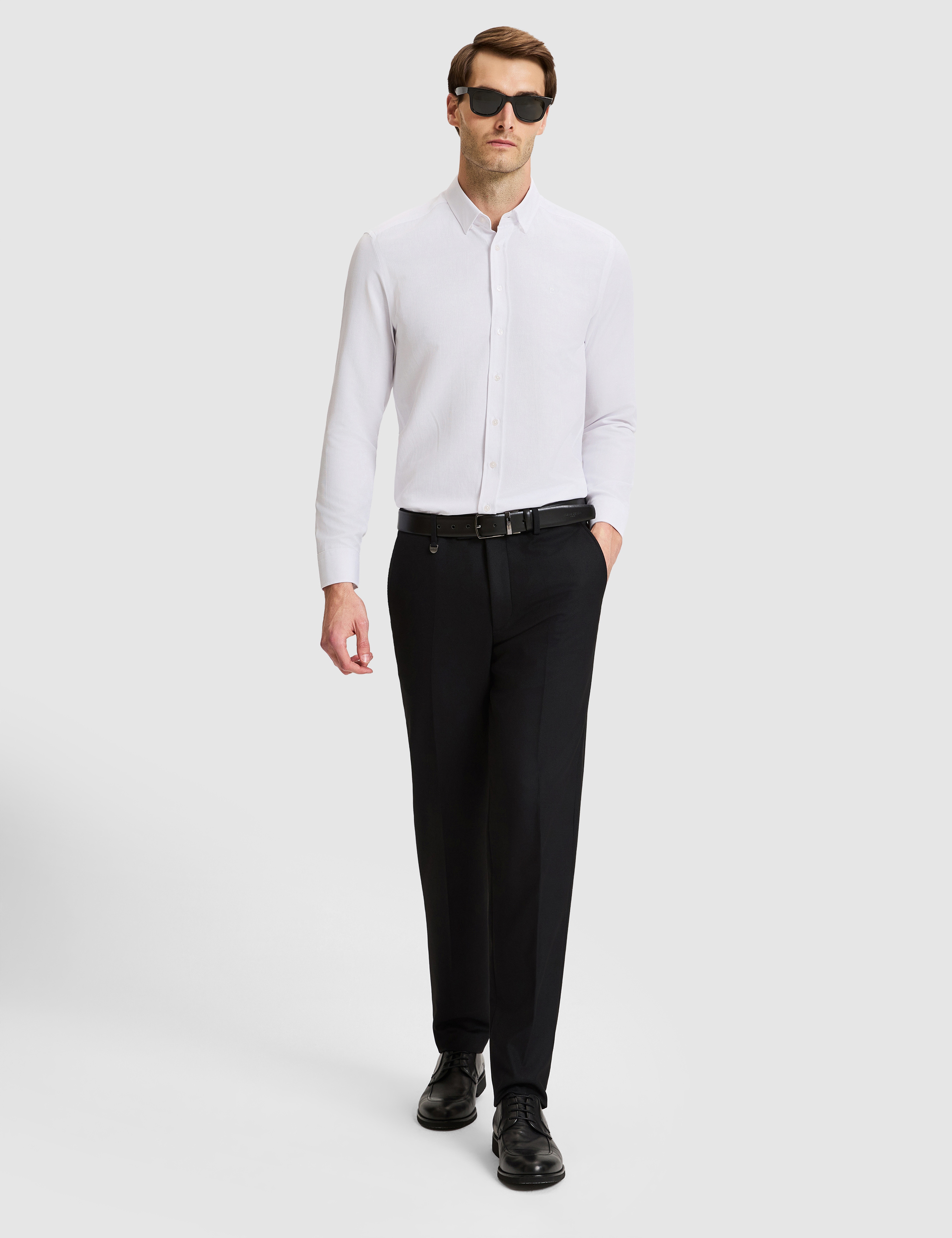 Siyah SLIM TAILORED Kumaş Pantolon
