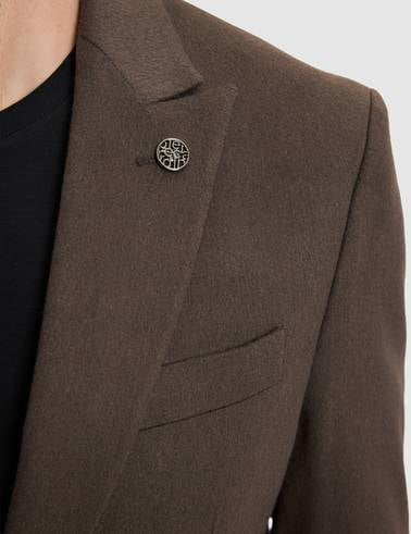 Kahverengi Slim Fit Ceket