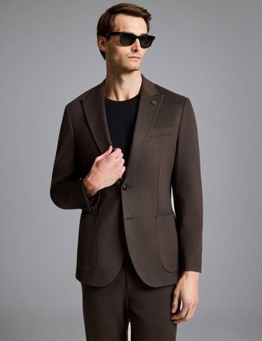 Kahverengi Slim Fit Ceket