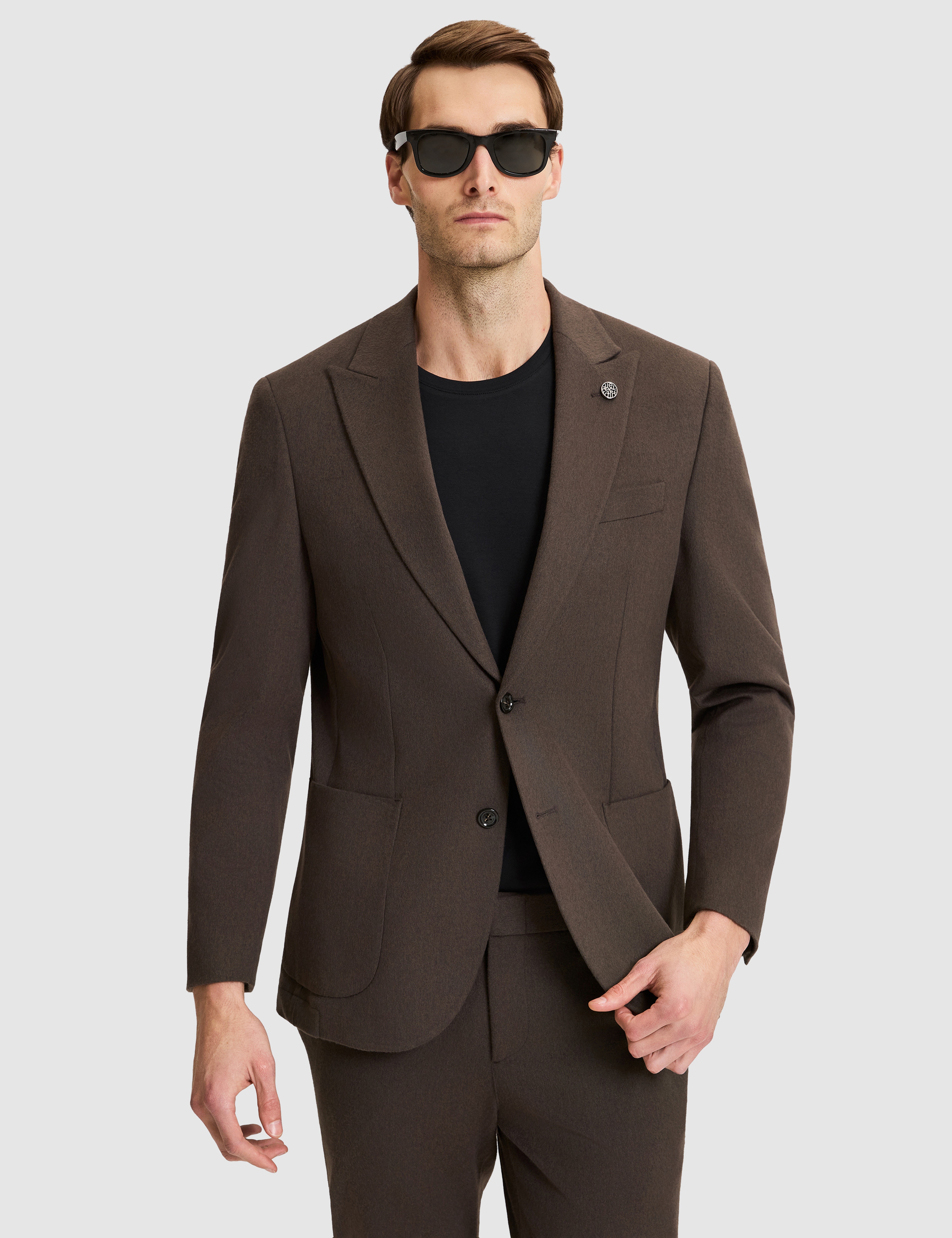 Kahverengi Slim Fit Ceket - Image 2