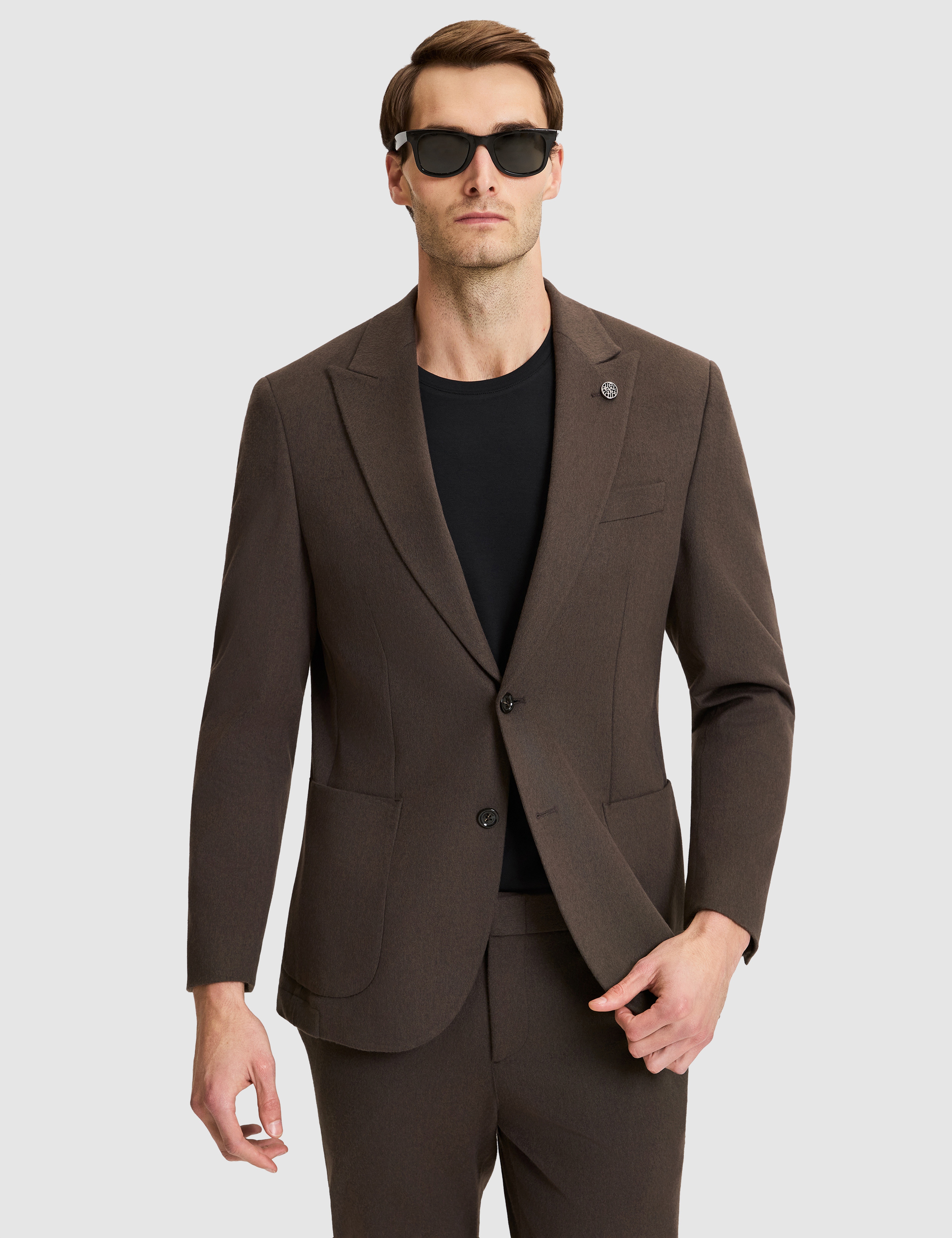 Kahverengi Slim Fit Ceket