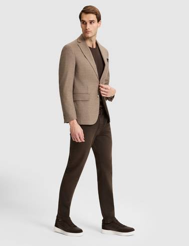 Açık Kahverengi Slim Fit Ceket