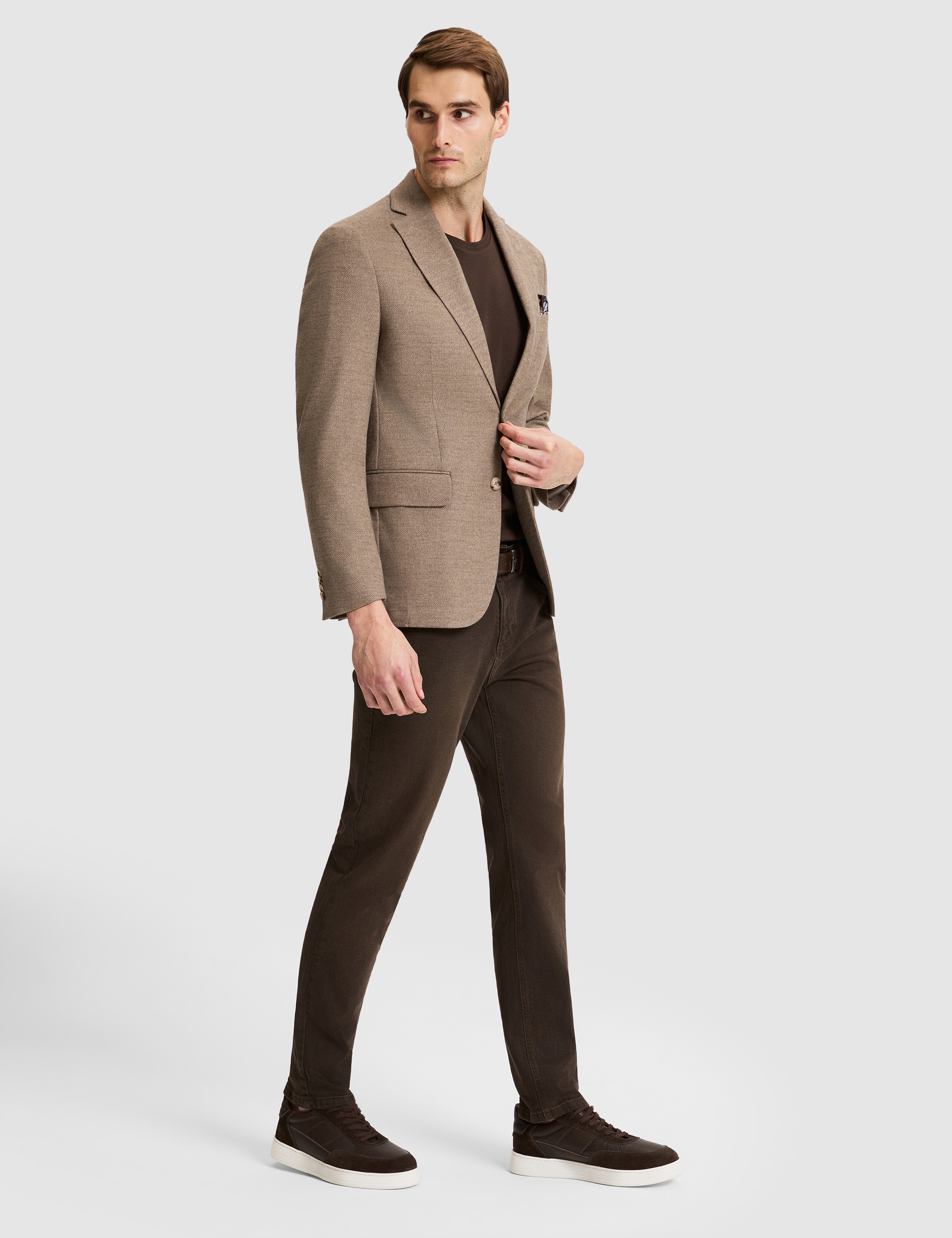Açık Kahverengi Slim Fit Ceket