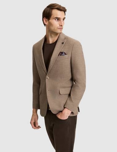 Açık Kahverengi Slim Fit Ceket
