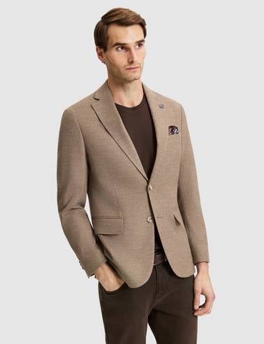 Açık Kahverengi Slim Fit Ceket