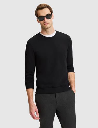 Siyah Regular Fit Basic Sweatshirt