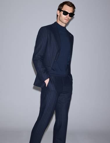 Lacivert Slim Fit Takım Elbise