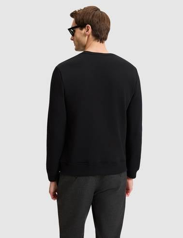 Siyah Regular Fit Basic Sweatshirt