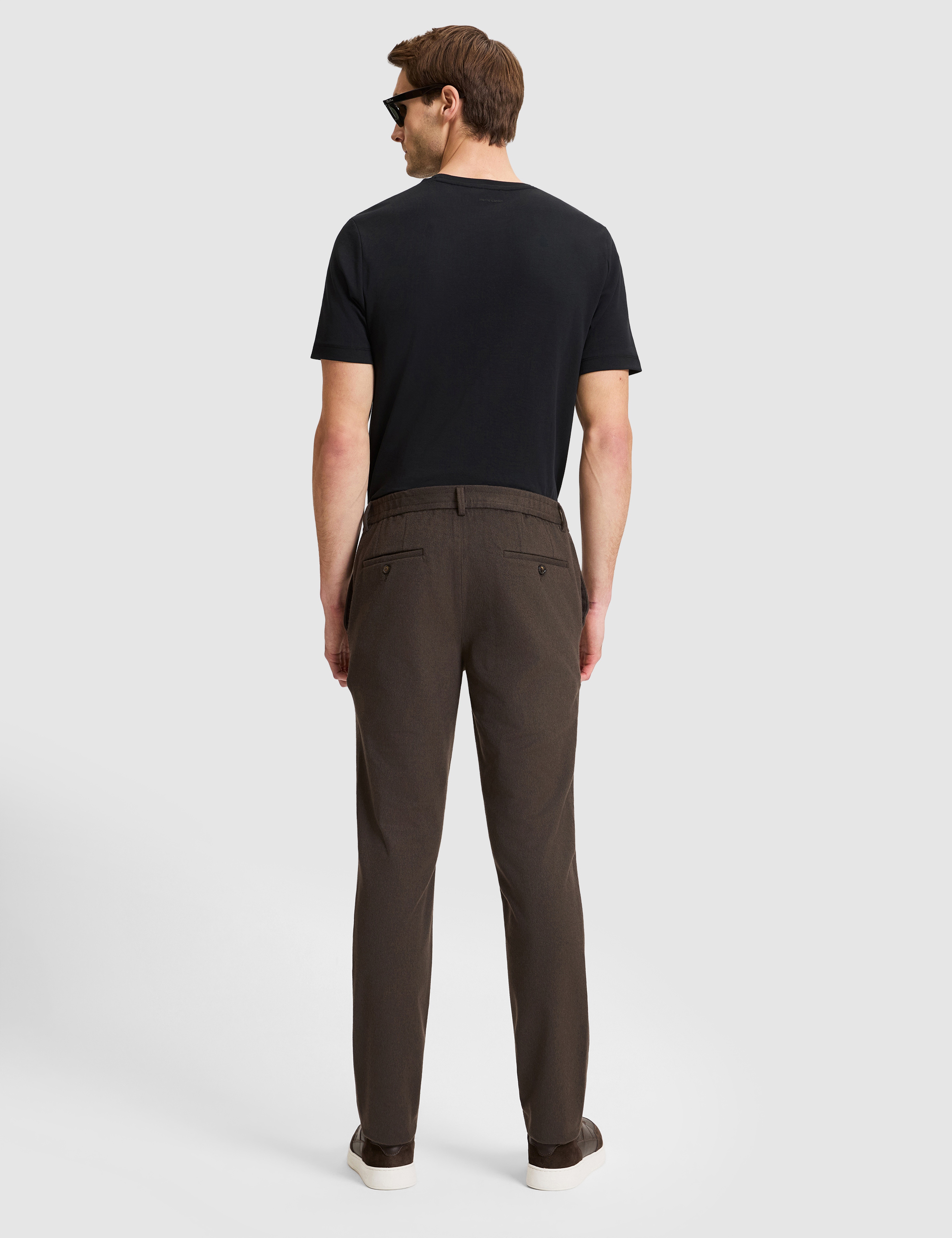 Kahverengi Slim Fit Kumaş Pantolon - Image 5