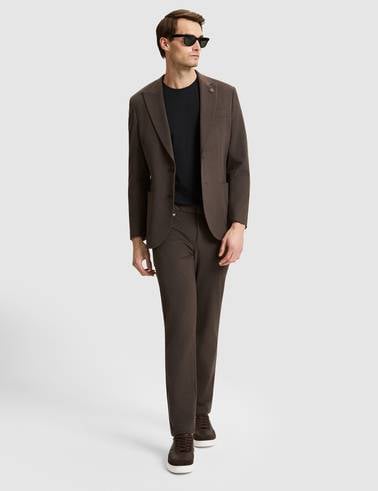 Kahverengi Slim Fit Kumaş Pantolon