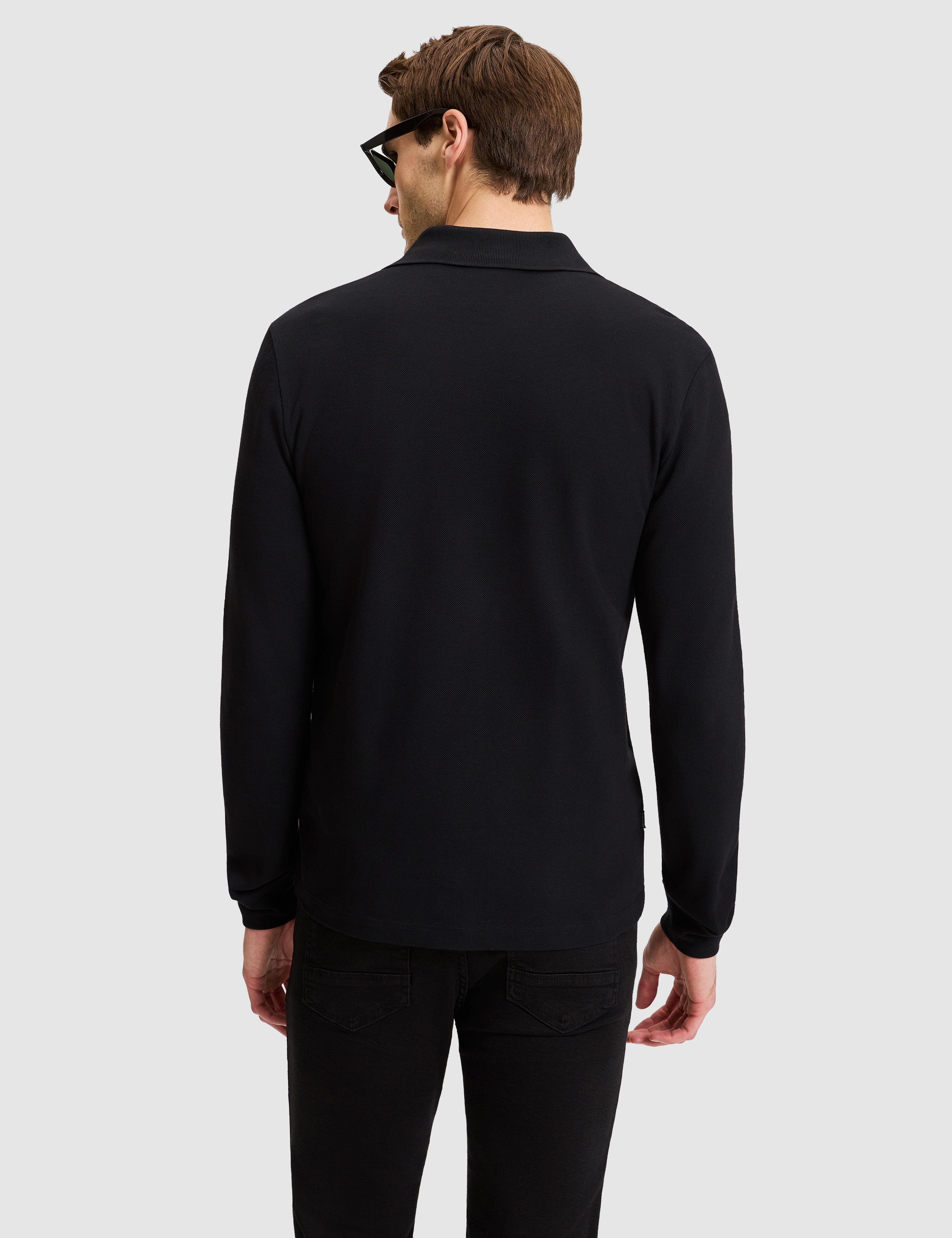 Siyah Slim Fit Basic Sweatshirt