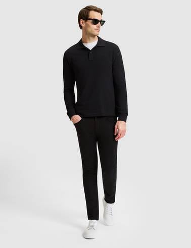 Siyah Slim Fit Basic Sweatshirt