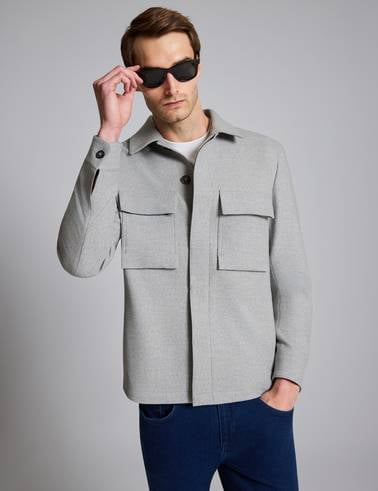 Gri Regular Fit Ceket