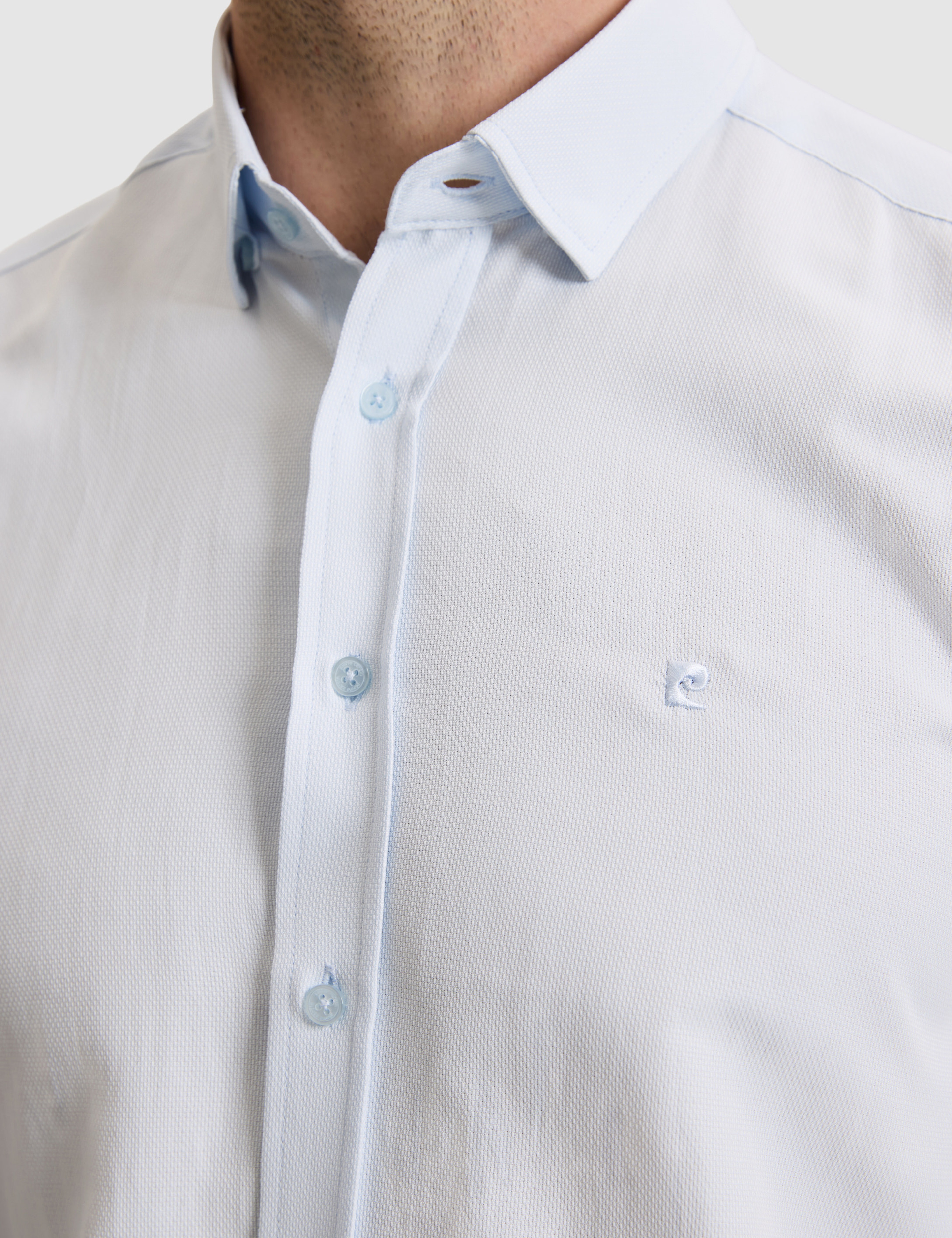 Açık Mavi Slim Fit Uzun Kollu Gömlek