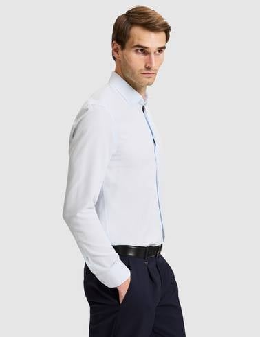 Açık Mavi Slim Fit Uzun Kollu Gömlek