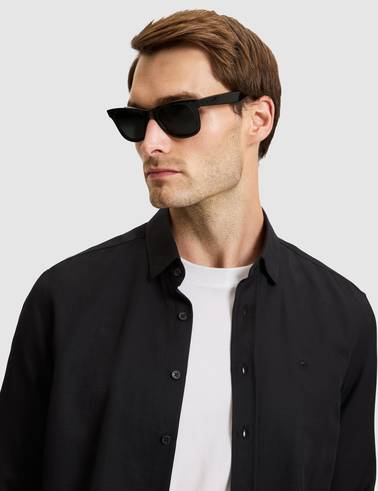 Siyah Slim Fit Uzun Kollu Gömlek