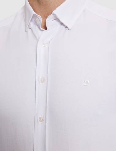 Beyaz Slim Fit Uzun Kollu Gömlek