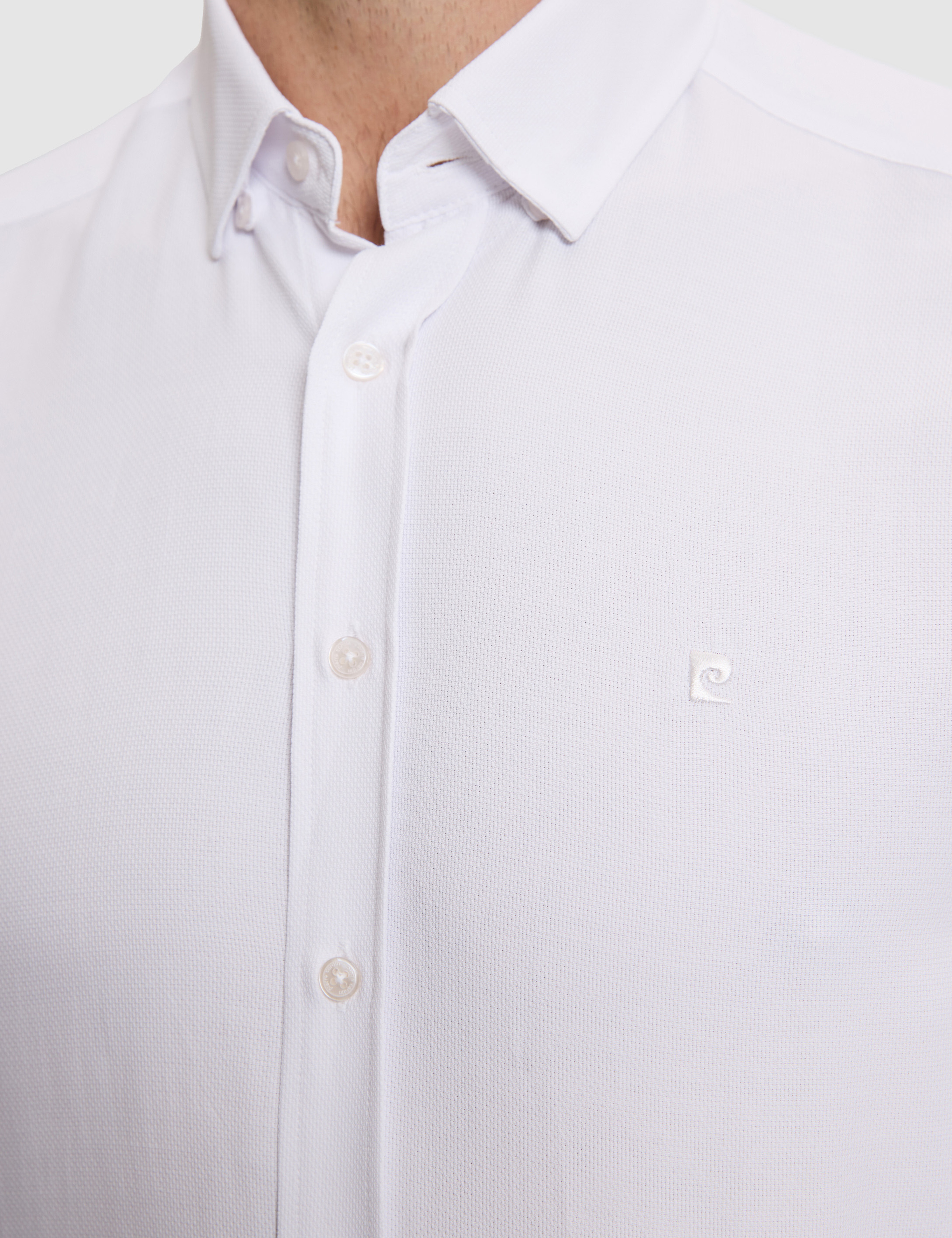 Beyaz Slim Fit Uzun Kollu Gömlek - Image 7