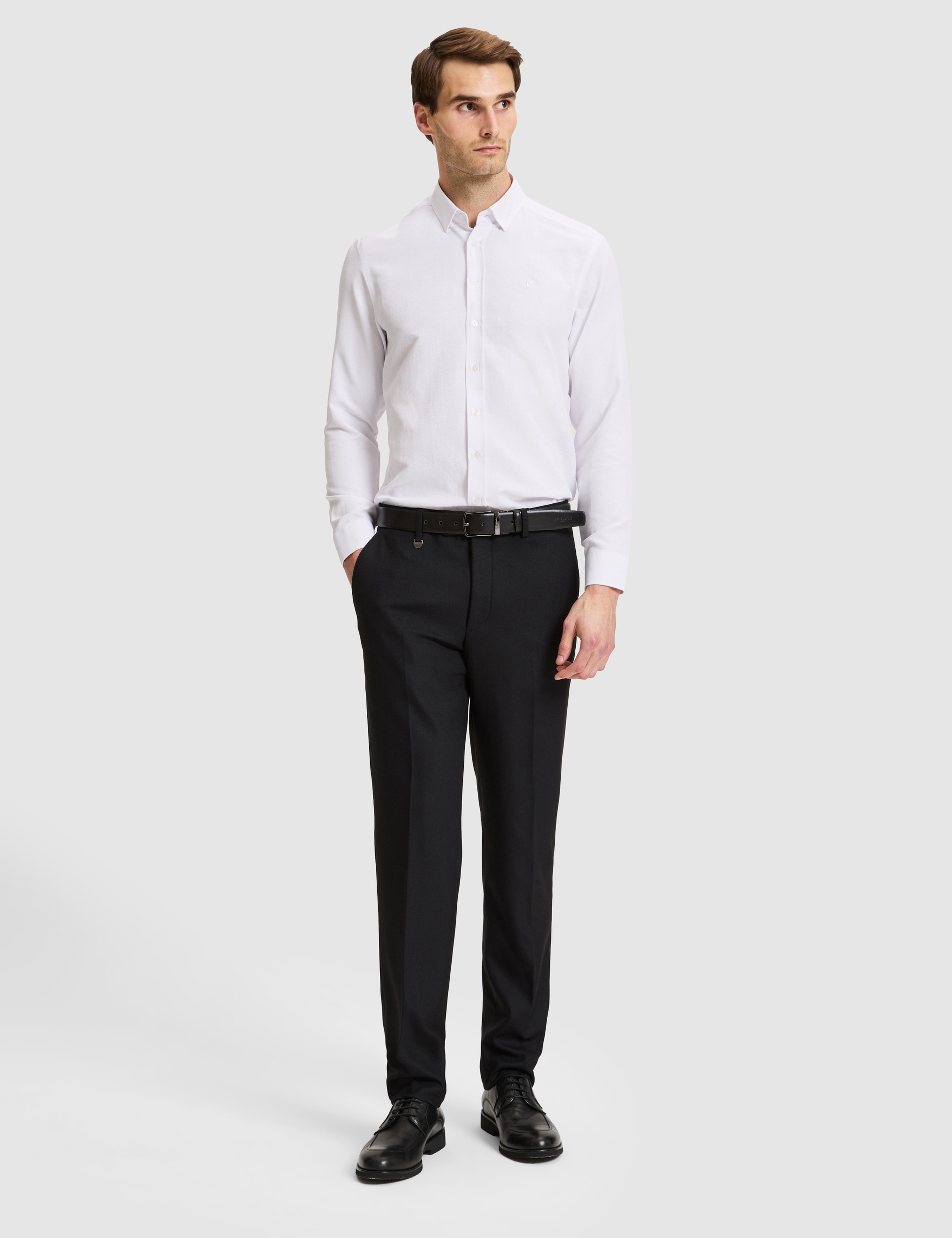 Beyaz Slim Fit Uzun Kollu Gömlek - Image 5