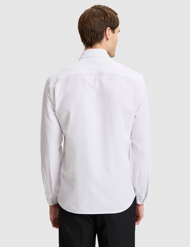 Beyaz Slim Fit Uzun Kollu Gömlek