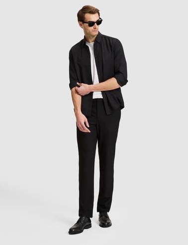 Siyah Slim Fit Uzun Kollu Gömlek