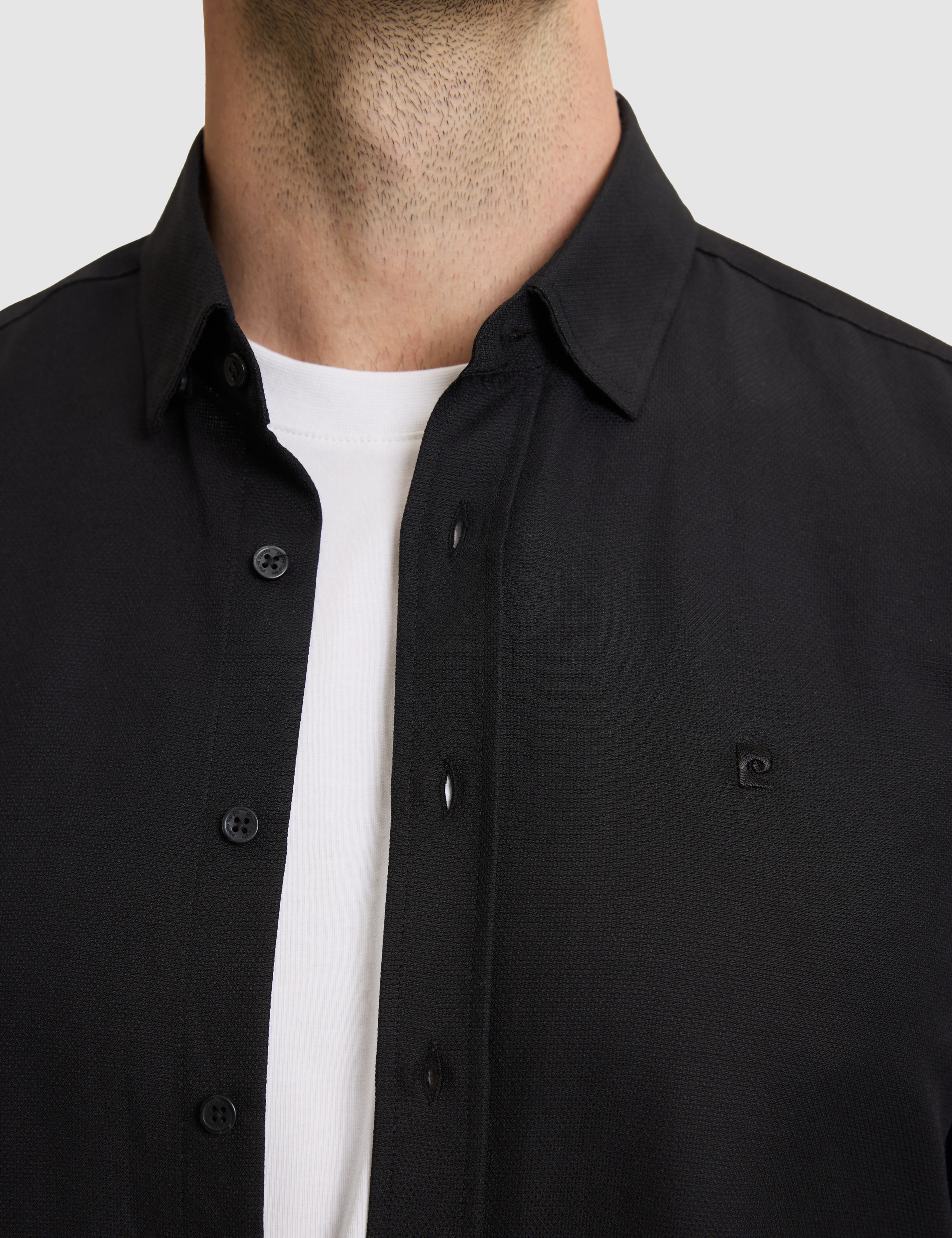 Siyah Slim Fit Uzun Kollu Gömlek