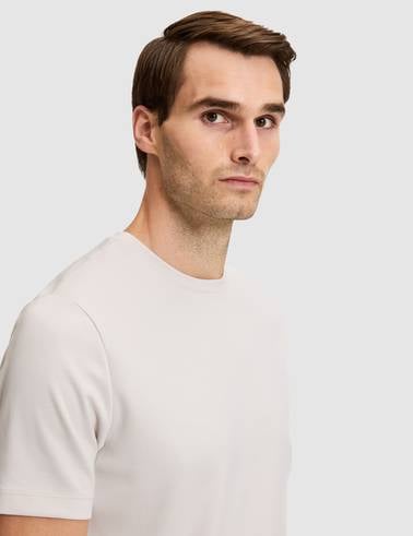 Bej Regular Fit Basic Tişört