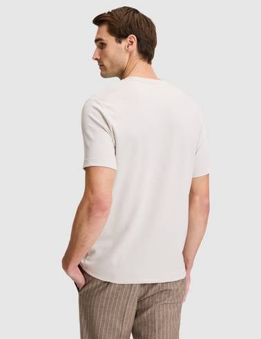 Bej Regular Fit Basic Tişört