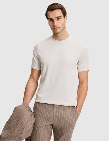 Bej Regular Fit Basic Tişört