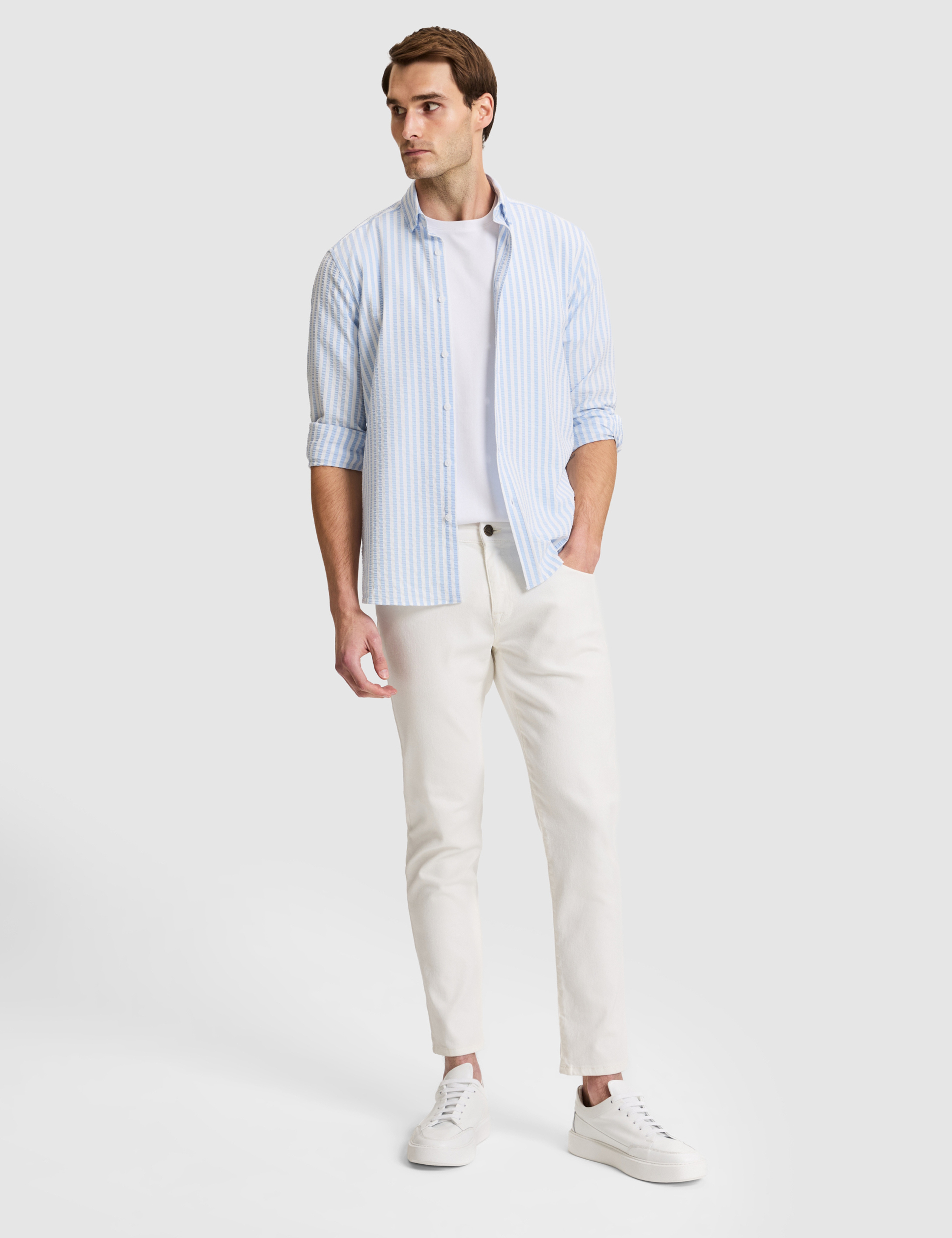 Mavi Regular Fit Uzun Kollu Gömlek - Image 4