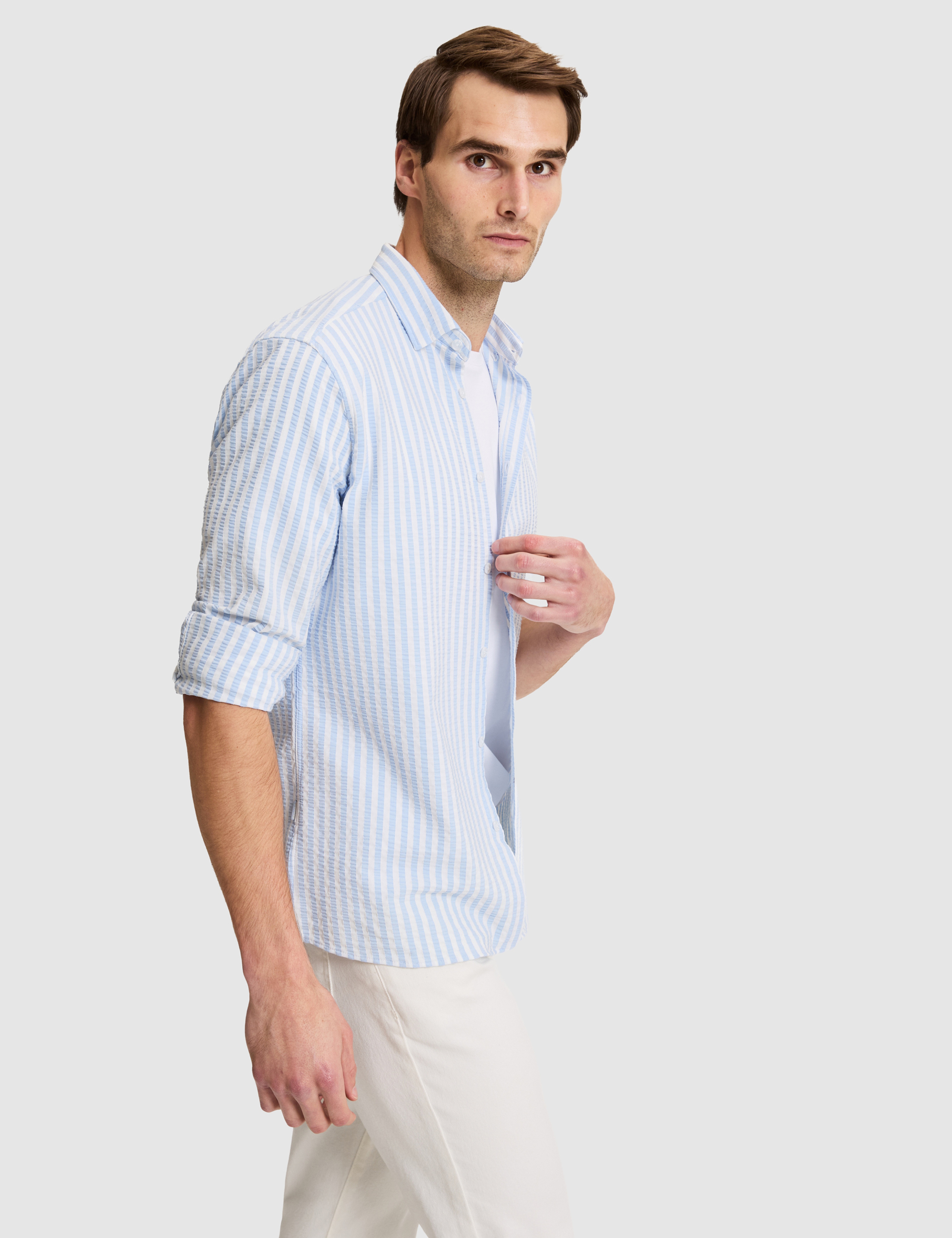 Mavi Regular Fit Uzun Kollu Gömlek - Image 3